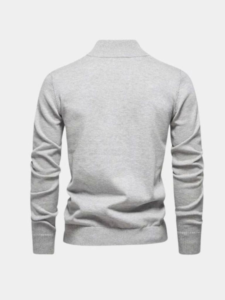 Herren Strickpullover – Half Zip Strickware Freizeit Alltagsstrick