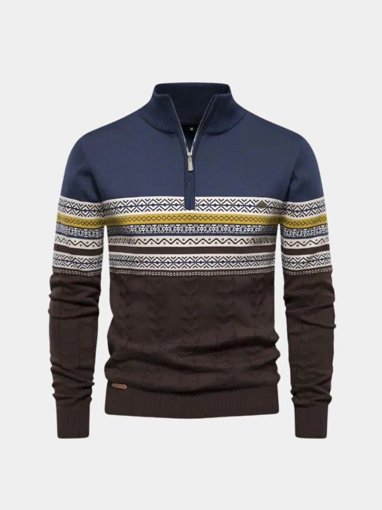 Herren Strickpullover – Half-Zip Pullover Lässige Alltagsstrickware