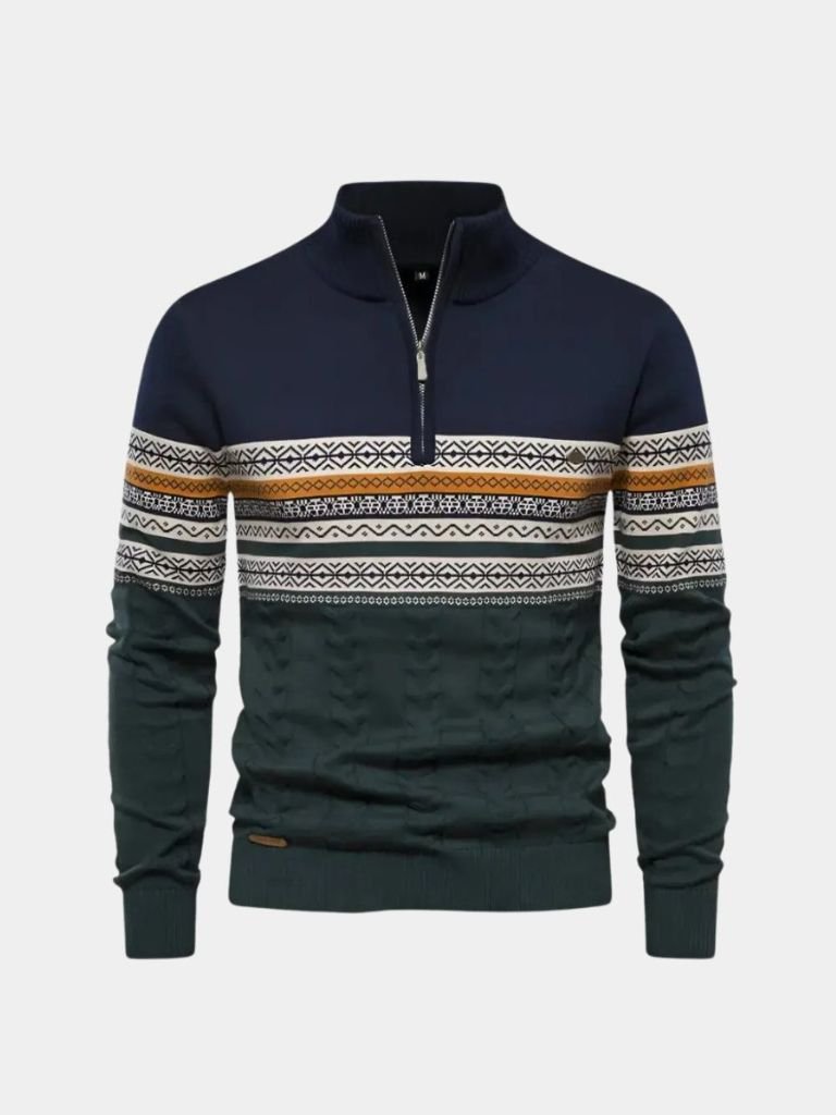 Herren Strickpullover – Half-Zip Pullover Lässige Alltagsstrickware