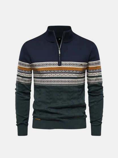 Herren Strickpullover – Half-Zip Pullover Lässige Alltagsstrickware