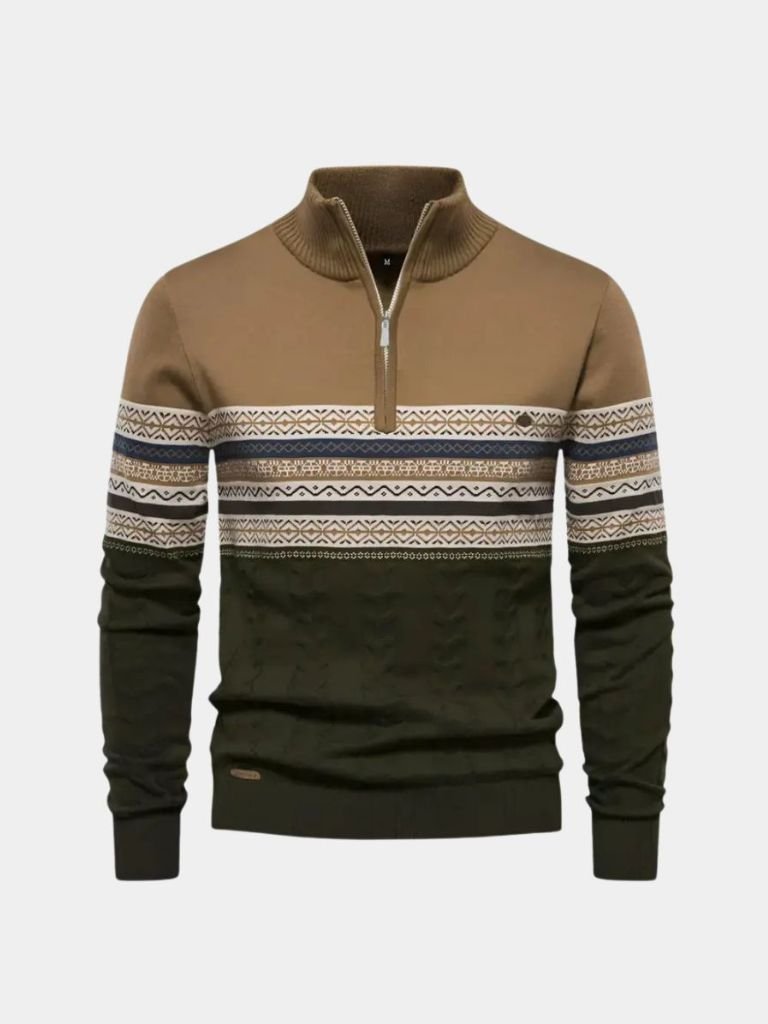 Herren Strickpullover – Half-Zip Pullover Lässige Alltagsstrickware