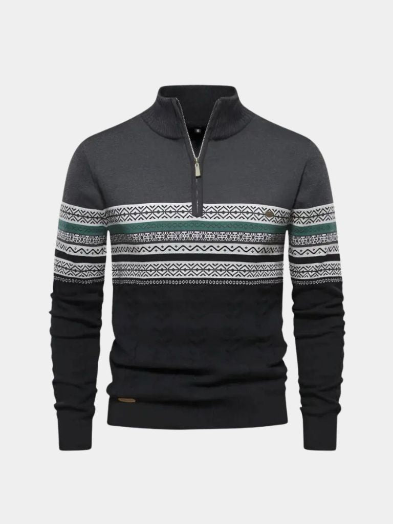 Herren Strickpullover – Half-Zip Pullover Lässige Alltagsstrickware
