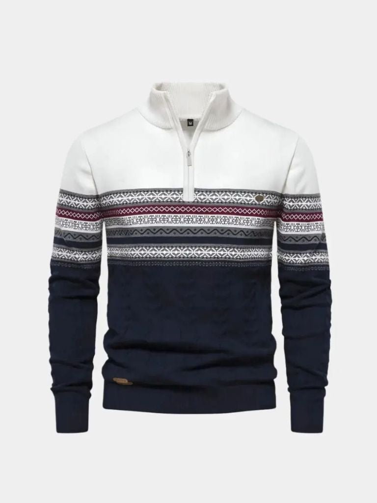 Herren Strickpullover – Half-Zip Pullover Lässige Alltagsstrickware