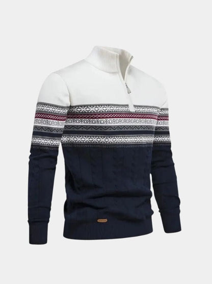 Herren Strickpullover – Half-Zip Pullover Lässige Alltagsstrickware